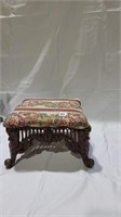 Heavy iron base foot stool