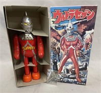 Ultra Man Robot Wind Up Box.