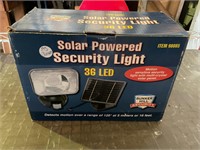 New solar powered security light