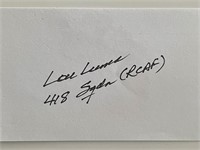 WWII Amercian Mosquito ace Lou Luma original signa
