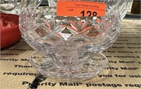 CRYSTAL FOOTED DESERT BOWL MARKED