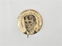 EARLY THOMAS COOPER MONARCH BICYCLE PINBACK