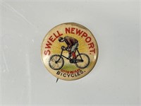 EARLY SWELL NEWPORT BICYCLES PINBACK BUTTON