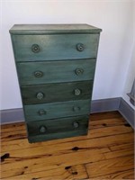 Green Five Drawer Chest