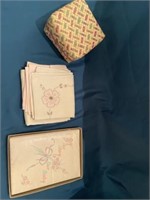 Embroidered Napkins, Vintage Baby Book, Small