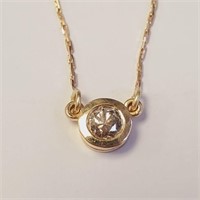 $3000 14K  Diamond 0.25Ct 22" Necklace