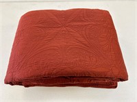 Very Nice Dark Red Fieldcrest Quilted Bedspread