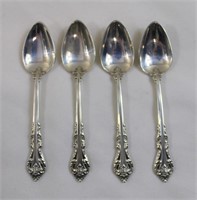 Lot of 4 sterling silver teaspoons