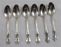 Lot of 6 silver plate teaspoons