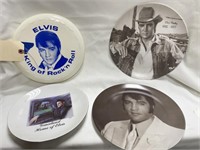 Elvis Collector Plates & Frisbee