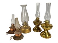 Steller Walking & Brass Colored English Oil Lamps