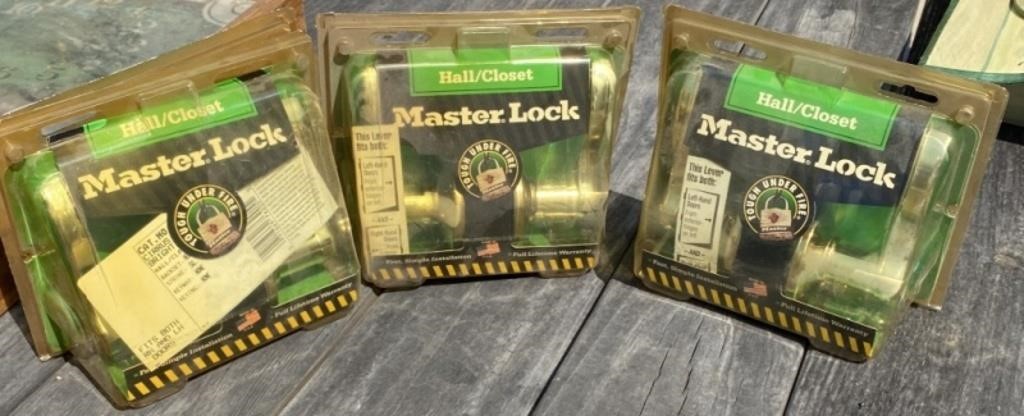 3 New Master Lock Passage Locks