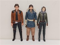 3 STAR WARS DOLLS INCLUDING HANS SOLO