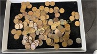 1 pound of 1940's & 50's "Wheat pennies, unsorted