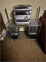 Aiwa stereo System with stand and speakers