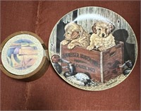 Anheuser Busch plate and coasters