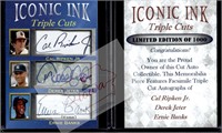 CRipken Jr. DJeter EBanks Iconic Ink facsimile aut