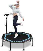 ONETWOFIT 51" Silent Trampoline with Adjustable Ha