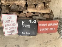3 - metal signs