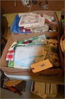 Boxes of Kitchen Items:  Hot Pads & more