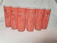 (6) VINTAGE DOMINION GLASS TOM COLLINS