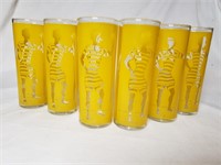 (6) VINTAGE DOMINION GLASS TOM COLLINS