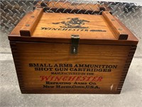 Vintage Wood Winchester Ammo Box, Dovetailed