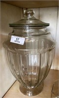 Large Covered Glass Jar