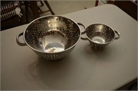 Lot of 2 Stainless Strainers