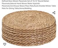 MSRP $25 Set 10 Woven Placemats