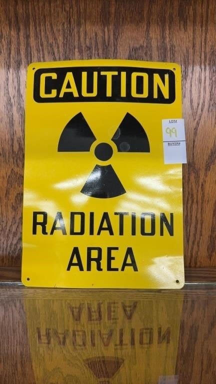 Caution radiation area, sign