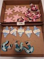 Adorable Pink & Blue Christmas Ornaments