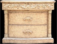 BEDSIDE CHEST WITH P2 DR CHEST WITH PAINTED FINISH