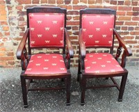 2pc chinese Empire Style Chairs ca 1930's