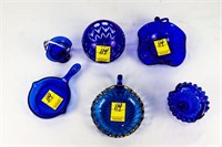 6 Pieces of Cobalt Blue Glassware