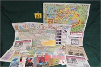Walt Disney Collector Vtg Maps, Newspapers & More