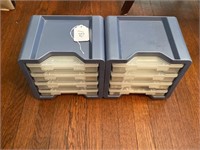 2- 4 Tray Container of Jewelry Pieces, Etc.