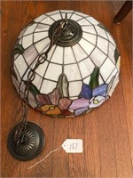 Reproduction Leaded Glass Hanging Lamp