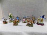 Variety of figurines: Deer, Squirrel, Birds
