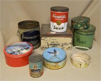 Selection of Vintage Tins.