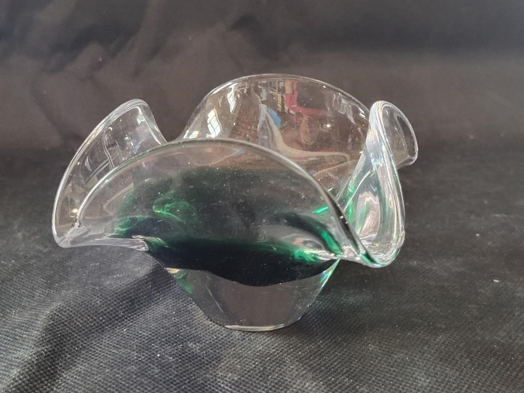 Flygsfor Coquille Art Glass Ashtray