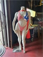 Full Figured Mannequin Measures 64" tall, 25" wide