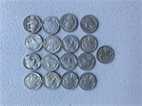 17 Buffalo Nickels