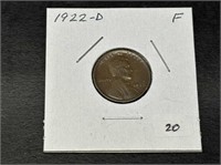 1922-D Lincoln Cent F (light scratches)
