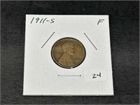 1911-S Lincoln Cent F