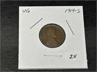 1914-S Lincoln Cent VG