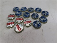 (15) Vintage CorkFIlled Bottle Caps SIDRA~PUNCH