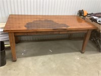 Handmade table/desk with two drawers, 3’ x 6’