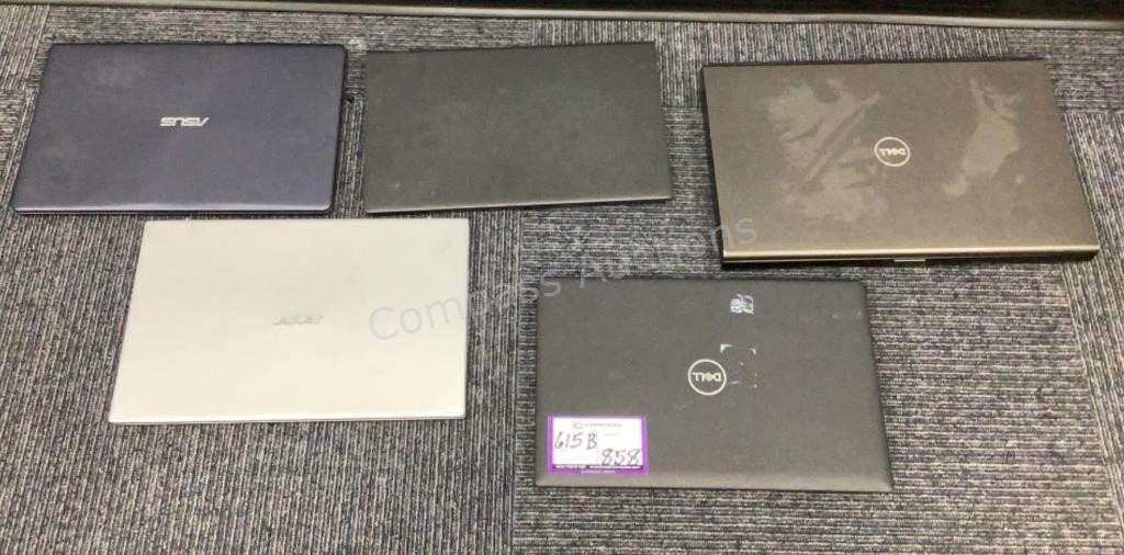 (5) Assorted Laptops