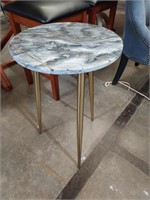 Modern style marble top 3 leg table